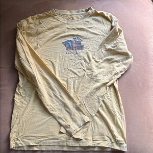 Life Is Good Men's Long Sleeve Shirt - Light Yellow